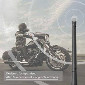 img 2 attached to KSaAuto H20 Pair AM/FM Radio Antenna For Harley Davidson Road Street Electra Tour Glide (20 Types Optional) 13 Inch Polished