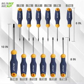 img 3 attached to 🔧 SUNHZMCKP 12-Piece Magnetic Torx Screwdrivers Set – S2 Alloy Steel – T5-T40 Star Screwdrivers Set – High-Quality Repair Tools