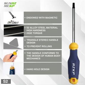 img 2 attached to 🔧 SUNHZMCKP 12-Piece Magnetic Torx Screwdrivers Set – S2 Alloy Steel – T5-T40 Star Screwdrivers Set – High-Quality Repair Tools