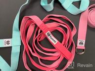 img 1 attached to Tumaz 10 Loop Stretching Strap: The Ultimate Home Workout Tool for Physical Therapy, Yoga, Pilates, and Flexibility Enhancement - Extra Thick, Durable, and Soft! review by Andy Thorson