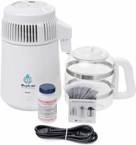 img 1 attached to Pure And Convenient Water Purification With Megahome Countertop Water Distiller: White With Glass Collection