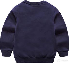 img 2 attached to 👕 DCUTERQ Kids Crewneck Thin Sweatshirt – Boys' and Girls' Long Sleeve Cotton Pullover Tops – Solid Sporty T-Shirt for Toddlers