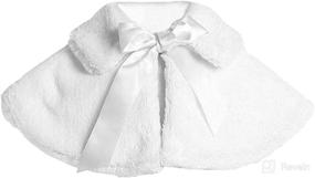 img 1 attached to Soft Faux Fur Cape for Girls in Black, White, or Ivory - Sizes: Infant (6-24 Months) and Girls (2-12 Years)