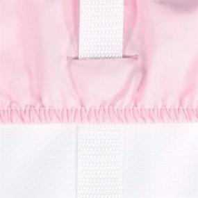 img 1 attached to Комплект из 2 мягких пеленальных пеленальных чехлов из микрофибры для маленьких девочек, 16 ''X 32'' X 8 дюймов, с 2 отверстиями для ремня безопасности, светло-фиолетовый и розовый - Belsden