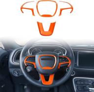 🍊 enhance your ride: voodonala orange steering wheel cover trim for dodge challenger charger 2015-2022 (4pcs) логотип