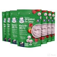 🍓 organic red berries yogurt melts by gerber baby snacks - 1 ounce, pack of 7 logo