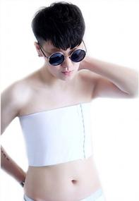 img 4 attached to Plus Size Strapless Trans Lesbian Chest Binder Top 20 Cm Elastic Band BaronHong Tomboy