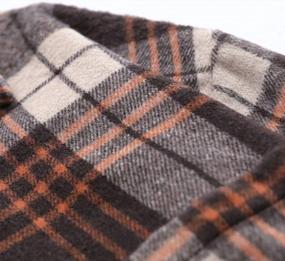 img 1 attached to Casual Women'S Plaid Flannel Shirt Jacket Coat With Long Loose Sleeves And Wool Blend: Perfect Shacket For Any Occasion