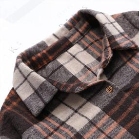 img 2 attached to Casual Women'S Plaid Flannel Shirt Jacket Coat With Long Loose Sleeves And Wool Blend: Perfect Shacket For Any Occasion