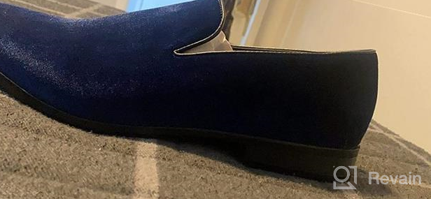 img 1 attached to Step into Elegance! Vintage Velvet Loafers 👞 Classic Tuxedo Men's Shoes in Loafers & Slip-Ons review by Alan Brewer