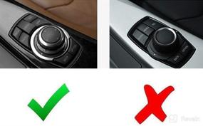 img 3 attached to 🔲 iJDMTOY Enhanced Knob Cover for BMW 1 2 3 4 5 7 X Series Multimedia iDrive Button Set (Fits 7-Button iDrive, Verify Fitment with 2nd Pic)