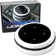 🔲 ijdmtoy enhanced knob cover for bmw 1 2 3 4 5 7 x series multimedia idrive button set (fits 7-button idrive, verify fitment with 2nd pic) логотип