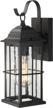 zeyu 1-light outdoor wall sconce lantern, 14 inch exterior light fixtures wall mount in black finish with seeded glass shade, 20071b1 logo