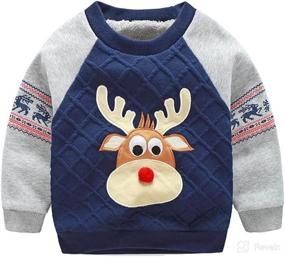 img 3 attached to CuteOn Baby Boy's Girl's Cozy 👶 Winter Sweatershirt - Comfy Cotton, Long Sleeve, Fleeced-Lined!