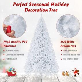 img 2 attached to 9Ft Goplus Premium Unlit Artificial Christmas Tree - Easy Assembly With Metal Stand For Indoor And Outdoor Use