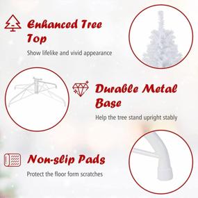 img 1 attached to 9Ft Goplus Premium Unlit Artificial Christmas Tree - Easy Assembly With Metal Stand For Indoor And Outdoor Use