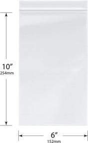 img 2 attached to 🔒 Plymor Heavy-Duty Plastic Ziploc Bags, 4 Mil, 6x10 Inches (Pack of 100)