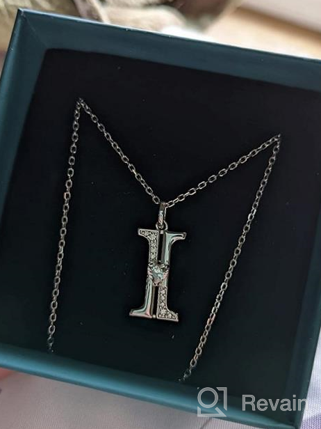 img 1 attached to 💎 Sianilvera Initial Necklace: Stylish Sterling Silver 26 Alphabet Pendant - Perfect Jewelry Accessory review by Michelle Pierce