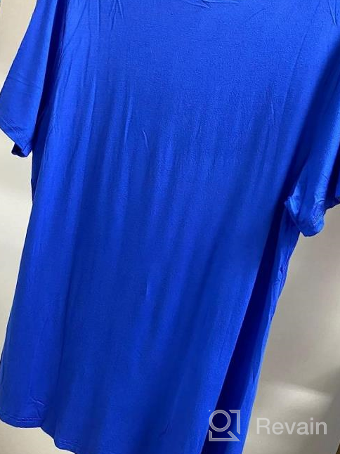 img 1 attached to 2023 Flowy Tunic Blouse For Women: V-Neck Short-Sleeved Casual Shirt With Loose Fit To Hide Belly, Perfect For Summer Outfits review by Deandre Kamaludin