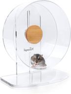 🐹 niteangel silent hamster exercise wheel: ultra-quiet dual-bearing spinning acrylic wheel for small animals logo