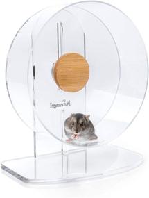 img 4 attached to 🐹 Niteangel Silent Hamster Exercise Wheel: Ultra-Quiet Dual-Bearing Spinning Acrylic Wheel for Small Animals