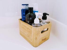 img 2 attached to Bamboo Organizer: Versatile Storage For Bathroom, Kitchen, And Picnics