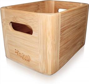 img 4 attached to Bamboo Organizer: Versatile Storage For Bathroom, Kitchen, And Picnics