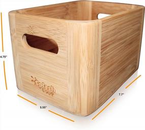 img 3 attached to Bamboo Organizer: Versatile Storage For Bathroom, Kitchen, And Picnics