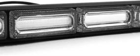 img 1 attached to 🚨 High Intensity 26" 6 COB LED Strobe Light Bar Kit - 13 Flashing Modes for Law Enforcement, Traffic Advisory, Emergency and Hazard Warning Vehicles - 216W, 21600LUM Bright Linear LED Strobe Signal Light Bar