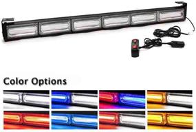 img 3 attached to 🚨 High Intensity 26" 6 COB LED Strobe Light Bar Kit - 13 Flashing Modes for Law Enforcement, Traffic Advisory, Emergency and Hazard Warning Vehicles - 216W, 21600LUM Bright Linear LED Strobe Signal Light Bar