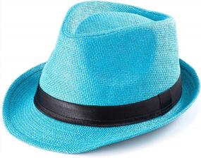 img 4 attached to Men'S Fedora Hats - Stylish Straw, Trilby, Sun, Panama And Wool Fedora Hat Options
