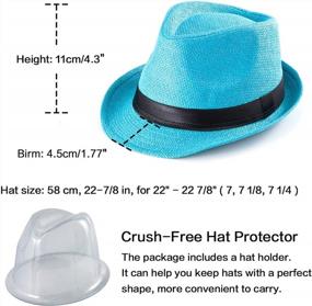 img 2 attached to Men'S Fedora Hats - Stylish Straw, Trilby, Sun, Panama And Wool Fedora Hat Options