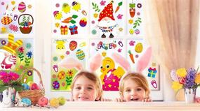 img 2 attached to Spring Party Decor: 235PCS Easter Window Clings with Gnome Bunny, Egg Hunt Chick, and Peeking Decals for Glass Decoration