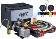 🔧 complete ac vacuum pump and gauge set for efficient ac recharging: orion motor tech's 4 way ac gauges, 4 cfm hvac vacuum pump, leak detector, 5ft hoses, couplers, r410a adapters, puncturing & self sealing r134a can taps - ultimate ac recharge kit logo