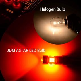 img 3 attached to JDM ASTAR 1157 2057 2357 7528 красных светодиодных ламп с супер яркими чипами PX для повышенной видимости