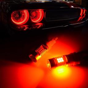 img 1 attached to JDM ASTAR 1157 2057 2357 7528 Red LED Bulb With Super Bright PX Chips For Enhanced Visibility