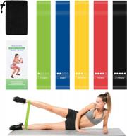 optimal portzon resistance loop exercise bands for effective arm 💪 and leg stretching, strength training, muscle recovery, deep squats, and pilates логотип