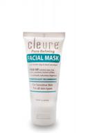 cleure fragrance-free hypoallergenic face clay mask for sensitive skin - gluten, paraben, and salicylate-free - enriched with kaolin clay, dead sea mud, and shea butter - 2 oz logo