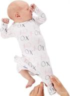 👶 gunamuna baby boy & baby girl romper pajama: convenient coverall with diaper-zipper logo