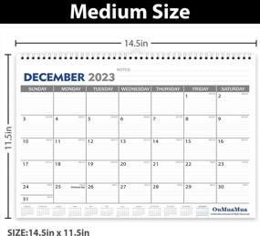 img 2 attached to 2023-2024 Wall Calendar - 18 Months Jan 2023 To Jun 2024, 14.5 X 11 Inches, Twin-Wire Binding, Thick Paper And Ruled Blocks For Home/School/Office