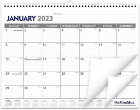 img 4 attached to 2023-2024 Wall Calendar - 18 Months Jan 2023 To Jun 2024, 14.5 X 11 Inches, Twin-Wire Binding, Thick Paper And Ruled Blocks For Home/School/Office