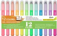 feela 12 colors bible gel highlighters, gel highlighter markers study kit, good for highlighting journal school office logo