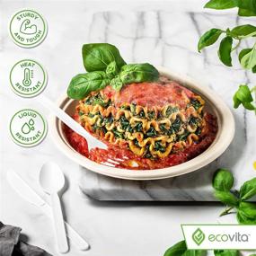 img 1 attached to 🌱 Ecovita 100% Compostable Forks - 140 Large Disposable Utensils (7 in.) Eco-Friendly, Durable, and Heat-Resistant Alternative to Plastic Forks with Convenient Tray