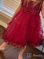 img 1 attached to Burgundy Princess Holiday Sleeveless Sundress for Girls - Fashionable Clothing review by Heather Davis