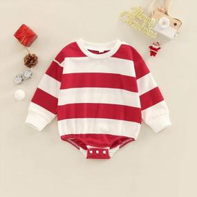 img 3 attached to Adorable Oversized Long Sleeve Romper Bodysuit For Baby Boys And Girls - Perfect Fall/Winter Outfit