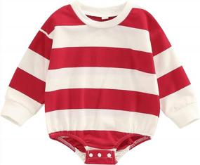 img 4 attached to Adorable Oversized Long Sleeve Romper Bodysuit For Baby Boys And Girls - Perfect Fall/Winter Outfit