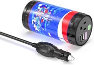 🚗 erayak 200w car power inverter for vehicles - dc 12v to 110v, car accessories with 30w type-c and qc 3.0 usb ports, car charger and cigarette lighter adapter - outlet plug logo