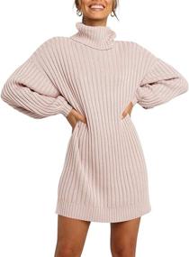 img 4 attached to LOGENE Turtleneck Oversized Pullover 240 Jiaotang M Women's Clothing : Dresses