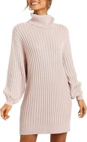 img 3 attached to LOGENE Turtleneck Oversized Pullover 240 Jiaotang M Women's Clothing : Dresses