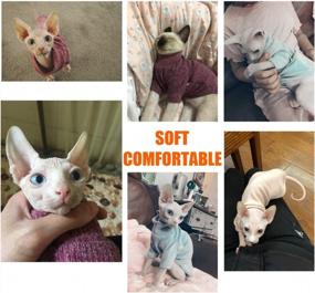 img 2 attached to XS-2XL Christmas Onesie For Hairless Sphynx Cats - Bonaweite Cat Sweaters & Clothes